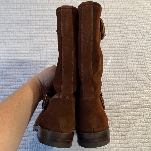 NWT Wmns Frye Natalie Mid Engineer Boots - Picture 4 of 9